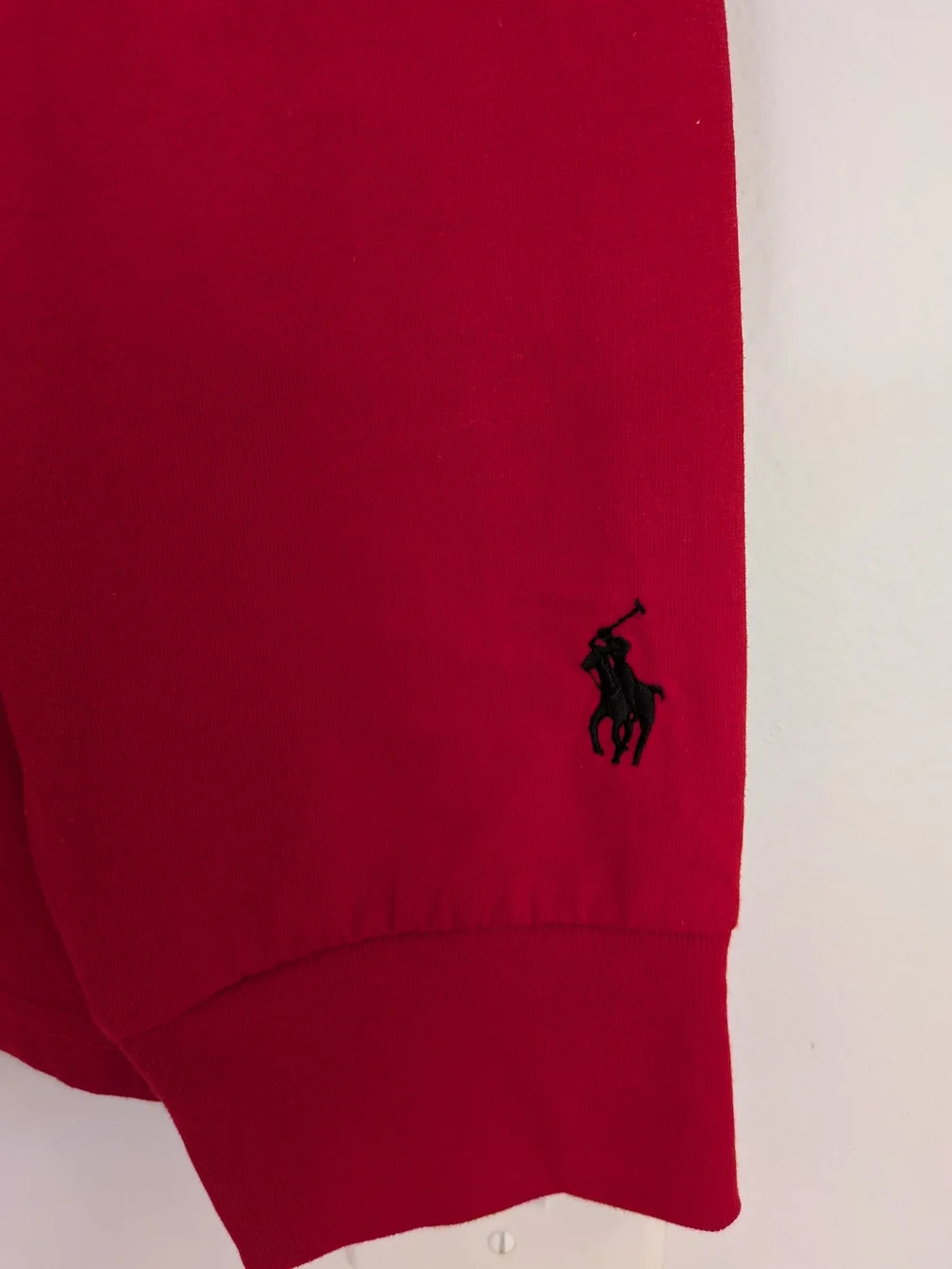 Polo Ralph Lauren Men Red Black Logo Long Sleeve Graphic Tee Shirt XL NWOT